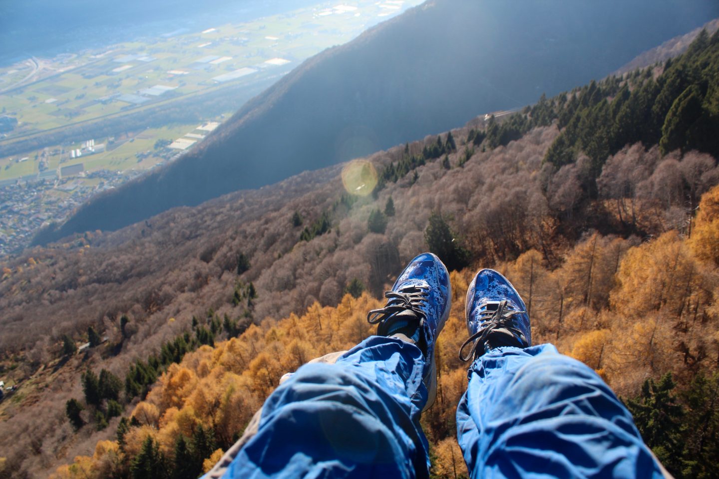 Paragliding above Bellinzona