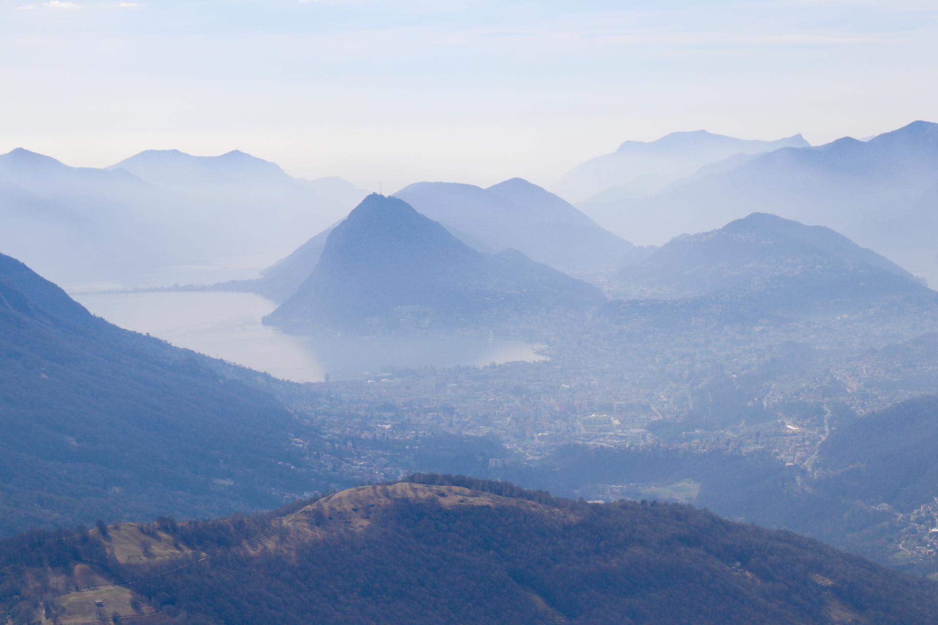 View of Lugano from Monte Bar